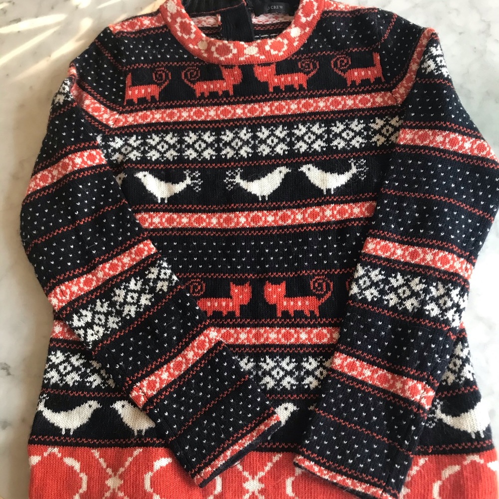 J. Créw limited edition folkloric fairisle.  NWOT